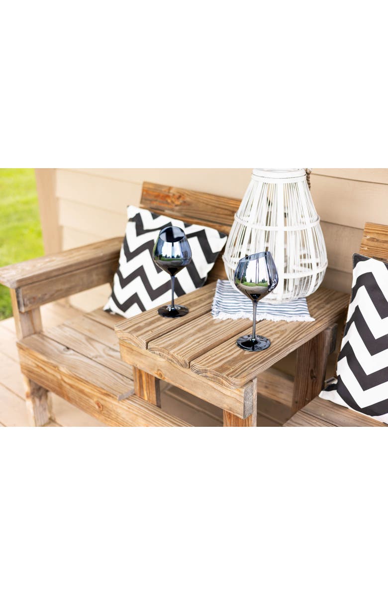 Jeanne Fitz Slant Collection Red Wine Glasses, Set of 2, Blue, Alternate, color, Blue