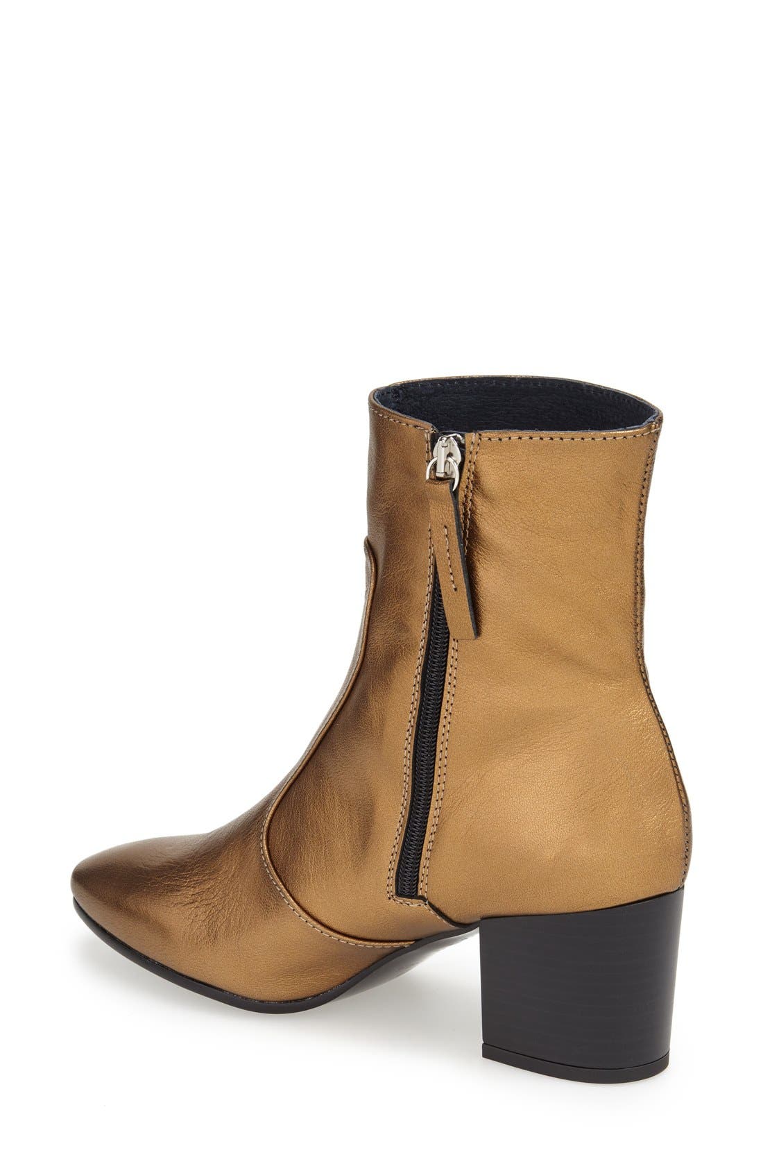 Topshop 'Mustard' Block Heel Boot, Alternate, color, 
