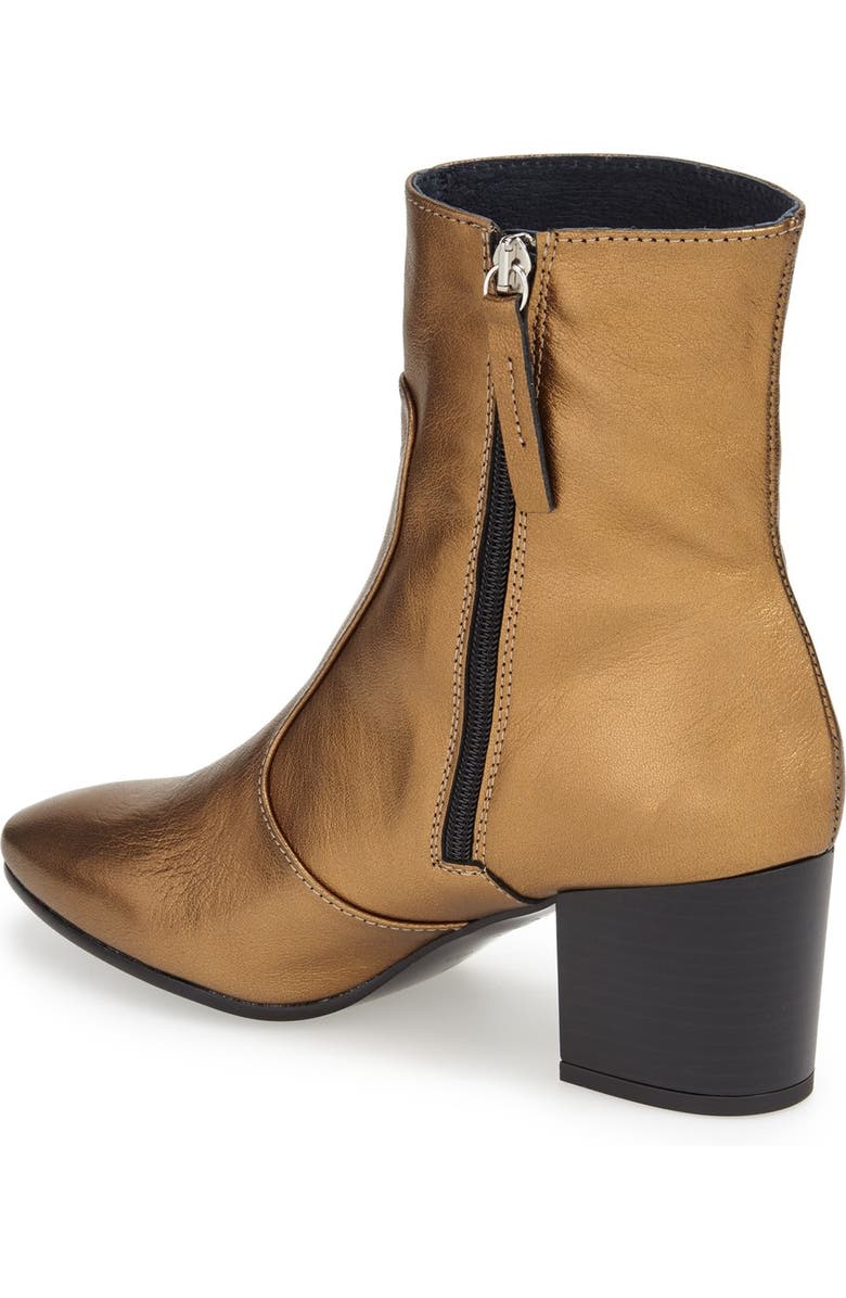 Topshop 'Mustard' Block Heel Boot, Alternate, color,