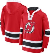 FANATICS Men's Fanatics Red New Jersey Devils Inside Line Fleece Pullover Hoodie