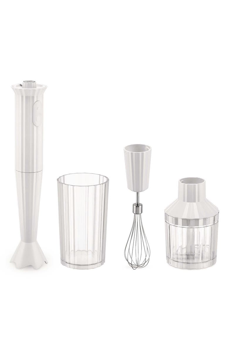 ALESSI Plissé Hand Blender Set, Main, color, White