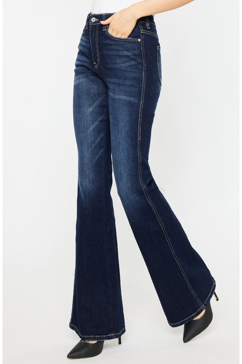 Luke High Rise Flare Jeans, Alternate, color, Dark Wash