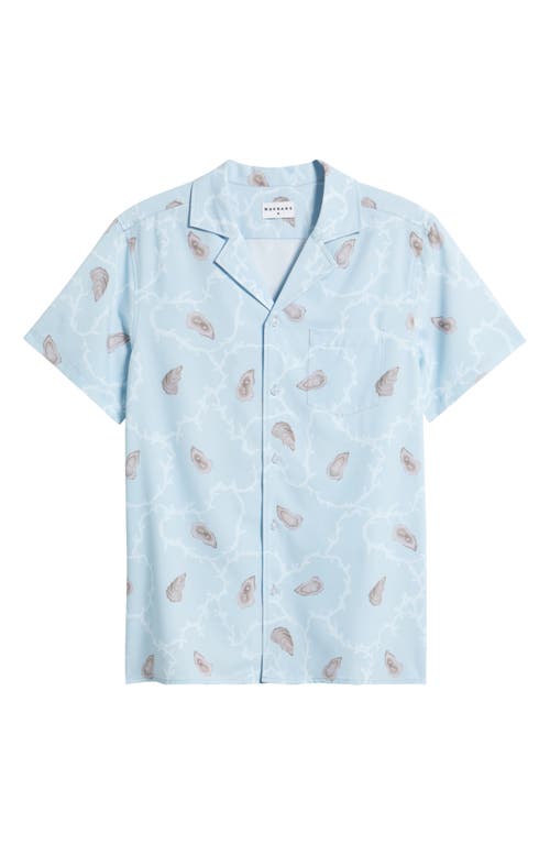 Mavrans Ostra Weekend Short Sleeve Performance Button-up Shirt In Blue