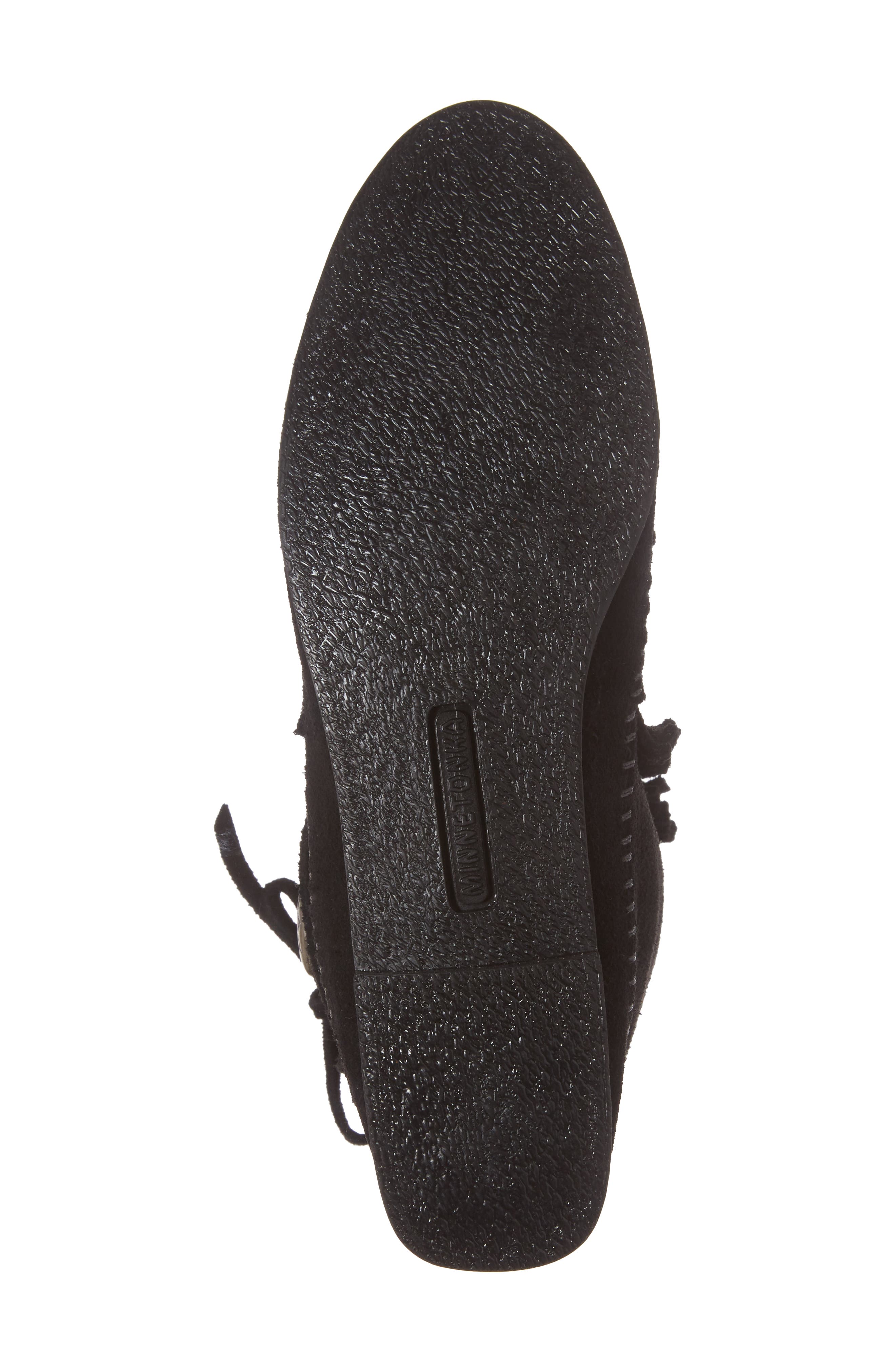 Minnetonka Two-Button Hardsole Bootie, Alternate, color, Black