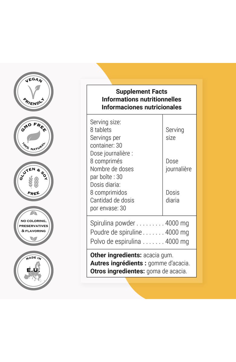 SuperSmart Spirulina 4000mg per Day, Alternate, color, NO COLOR