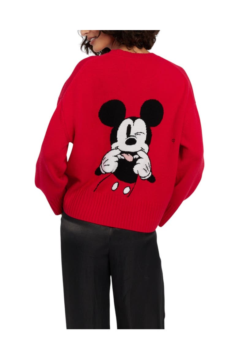 Wool-cashmere Peeakabo Mickey Sweater, Main, color, Red