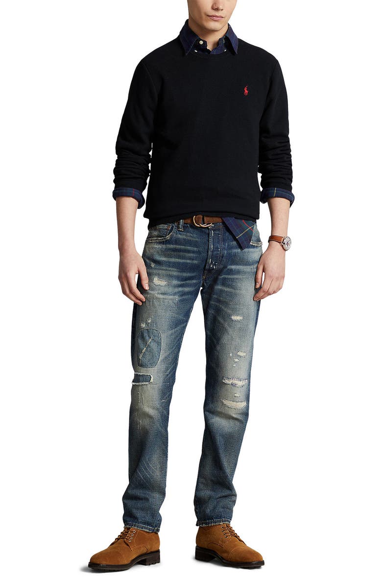 Polo Ralph Lauren Cotton Crewneck Sweater, Alternate, color, 