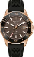BULOVA Marine Star Precisionist Silicone Strap Watch, 43mm