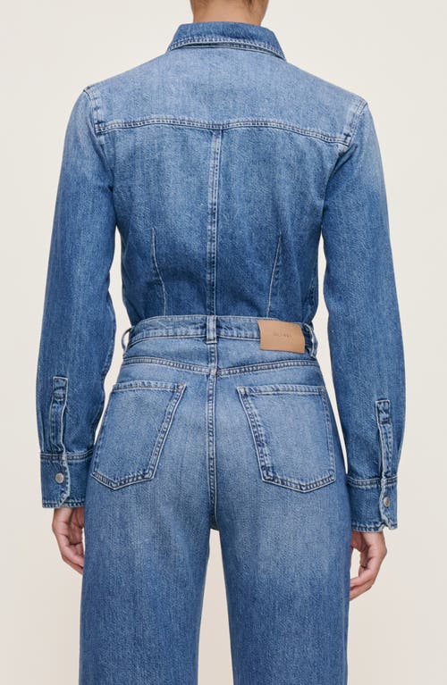 Dl1961 Faye Oversize Denim Button-up Shirt In Blue