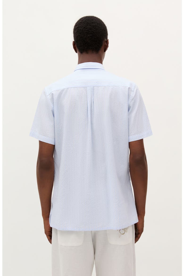 Seersucker Resort Bd Shirt, Alternate, color, Blue White Stripes