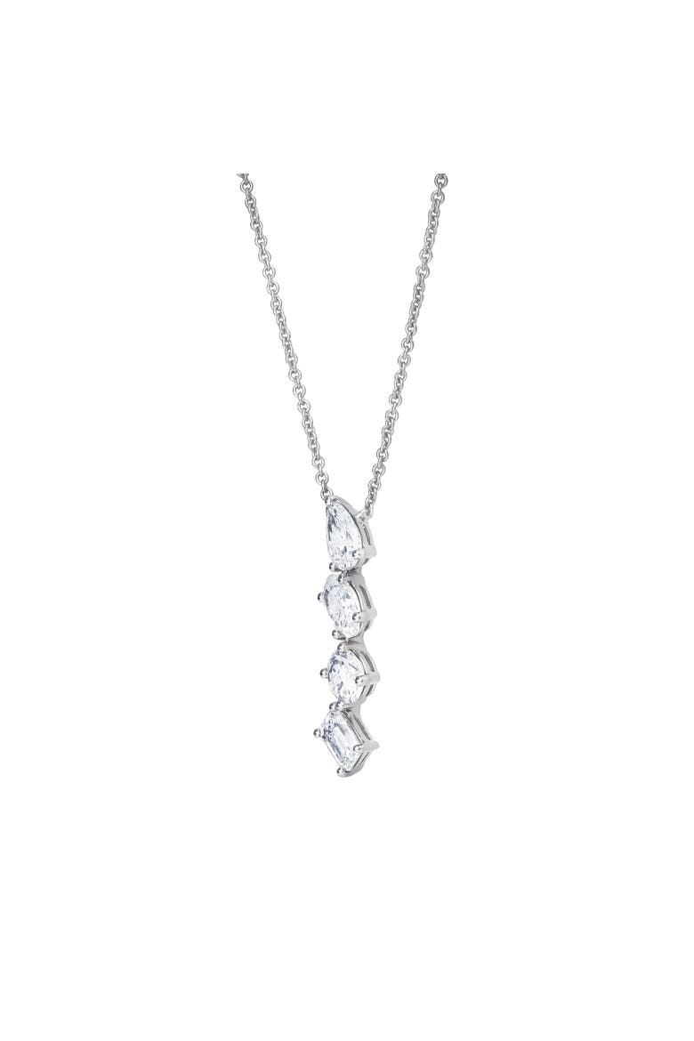 Selara 14K Gold Lab Grown Diamond Necklace - 2 Ct, Alternate, color, 14K White Gold