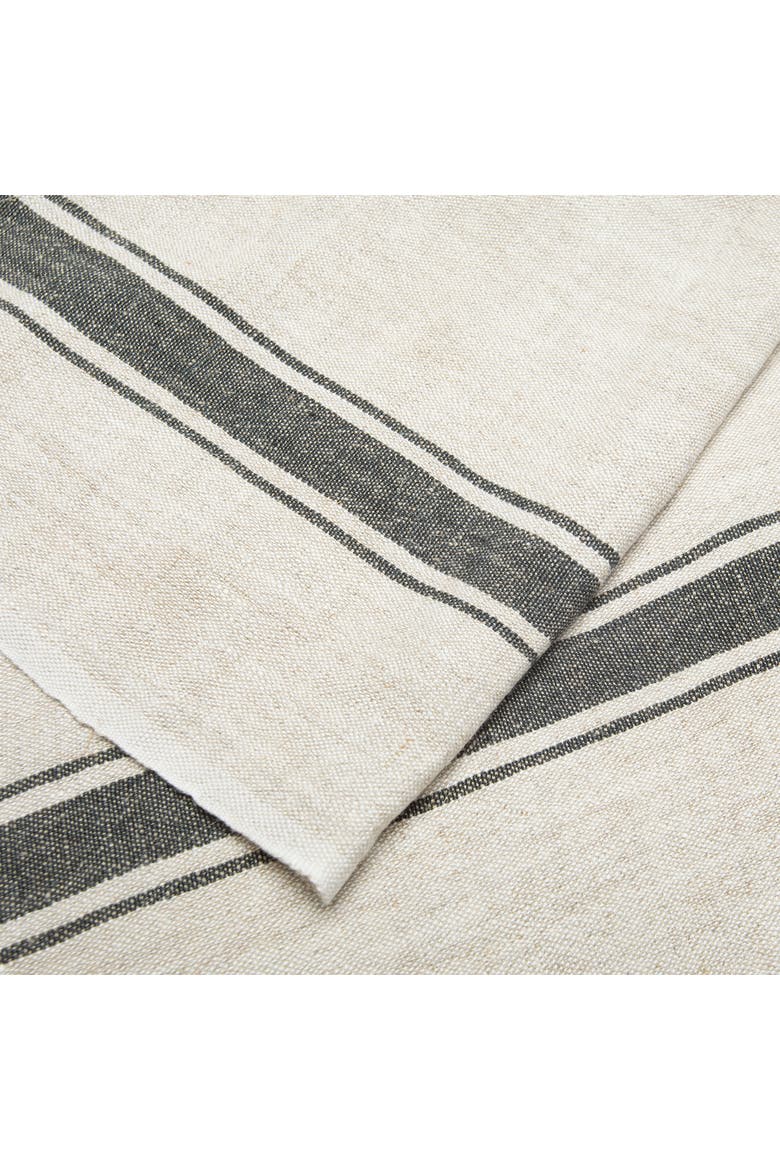 Marseille Tea Towels - Set of 2, Alternate, color, Black, Natural 20" x 30"