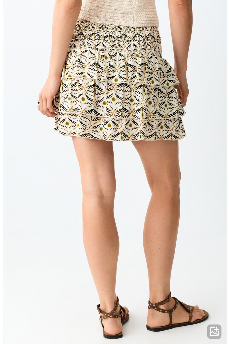Kids' Ruffled Print Miniskirt, Alternate, color, ECRU