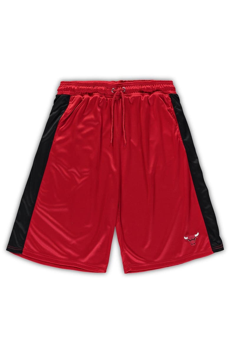 FANATICS Men's Fanatics Branded Red/Black Chicago Bulls Big & Tall Performance Shorts, Main, color, 