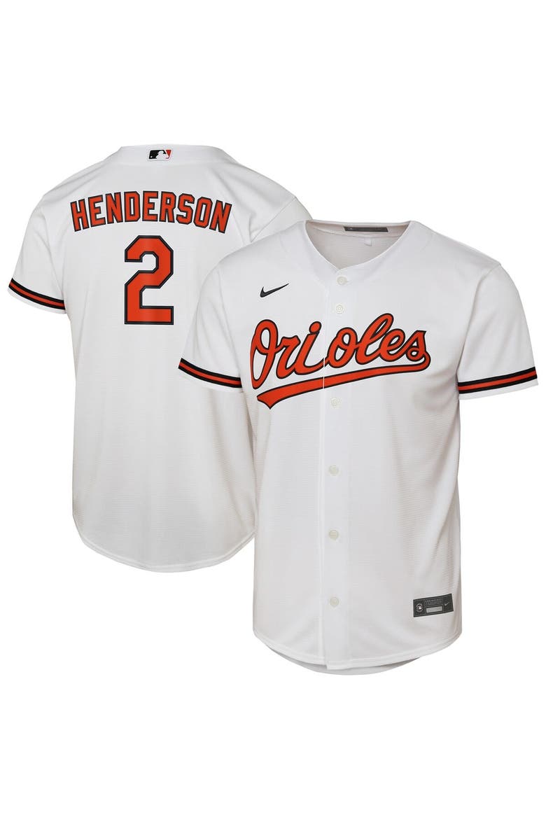 Youth Nike Gunnar Henderson White Baltimore Orioles Home Replica Player Jersey, Main, color, White
