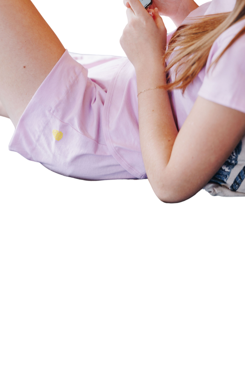 Yellowberry Bliss Cotton Short In Lilac