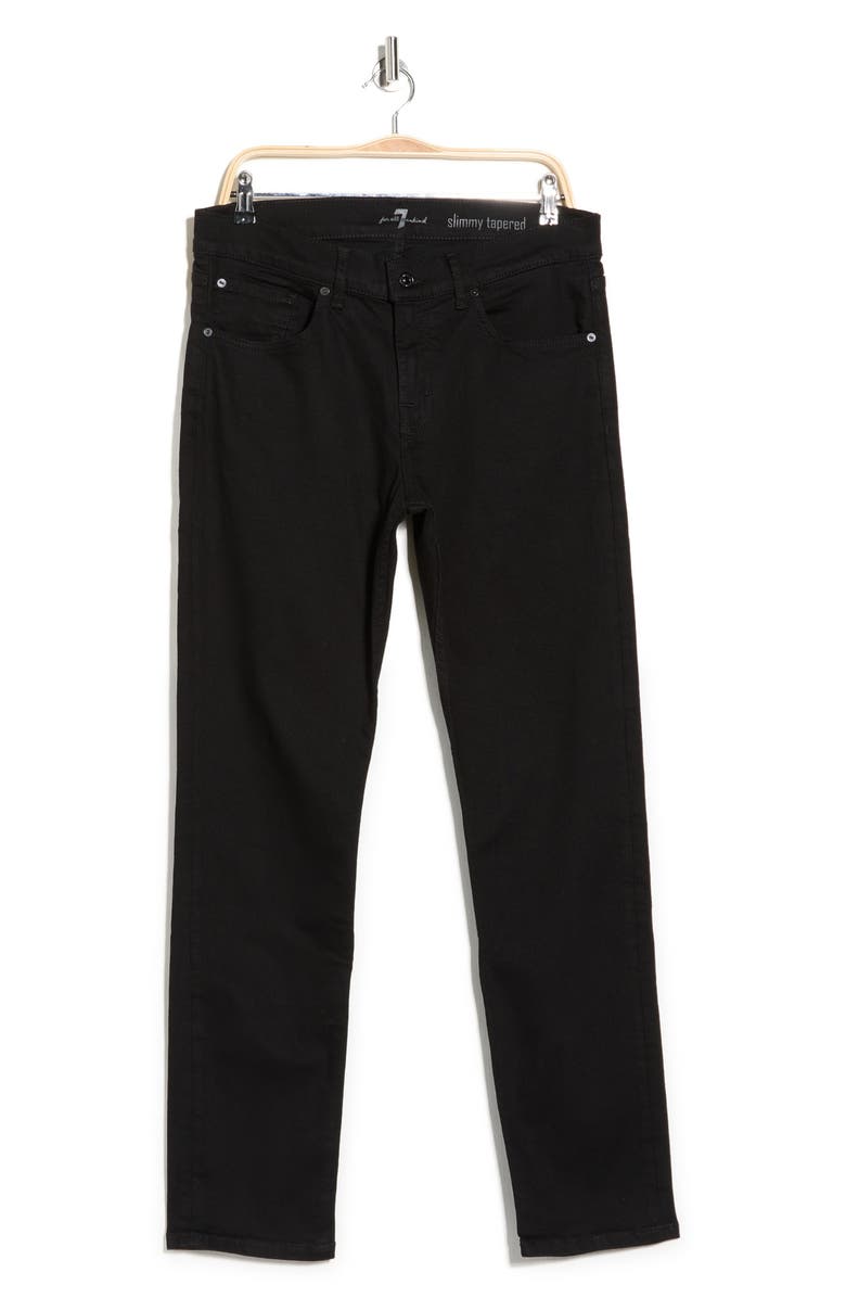 7 For All Mankind Paxtyn Skinny Leg Jeans, Alternate, color, Black Onyx
