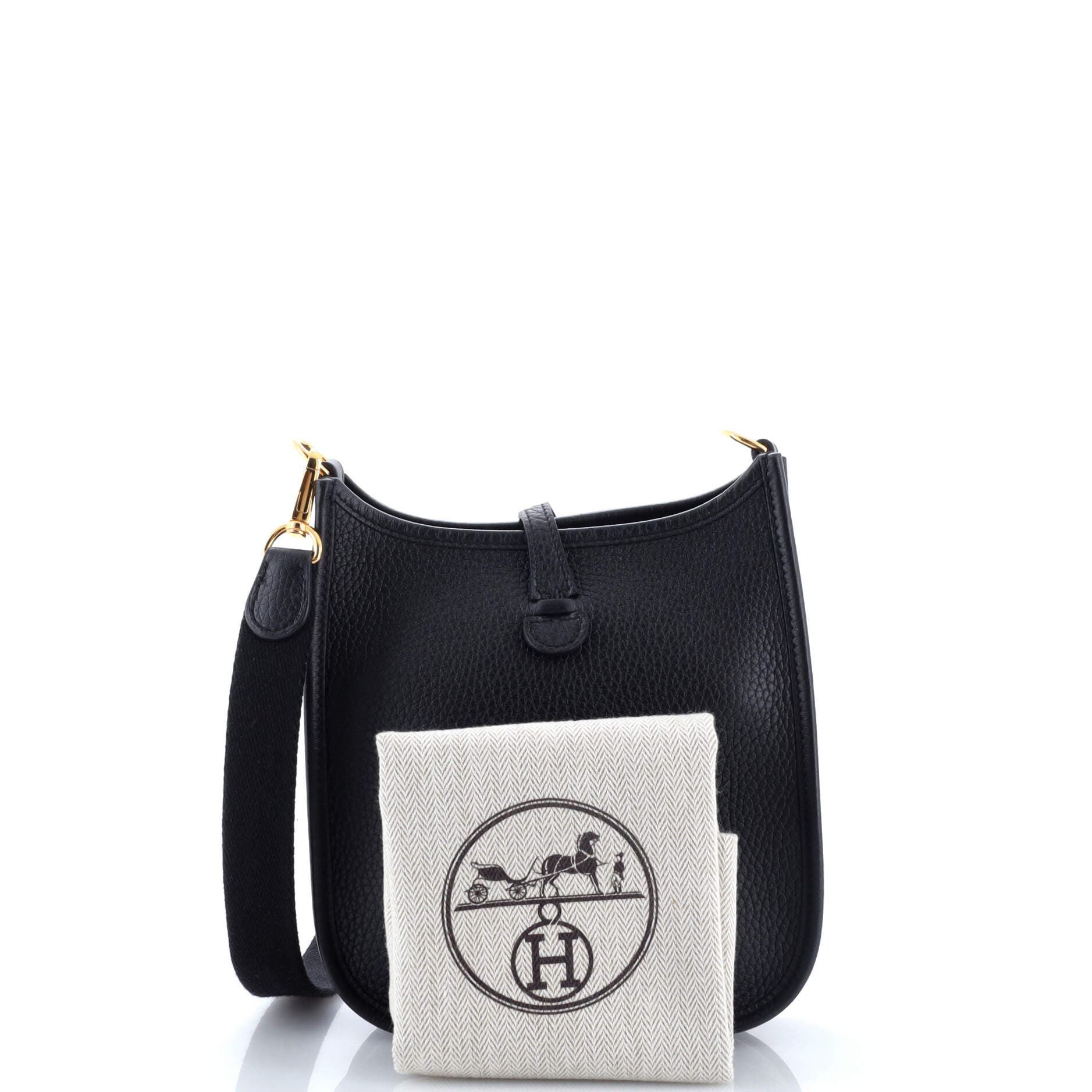 Pre-Owned Hermes Evelyne Bag Gen III Clemence TPM, Alternate, color, Noir