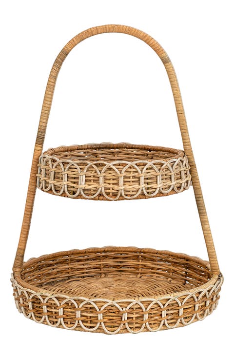 Provence Rattan Two-Tier Server