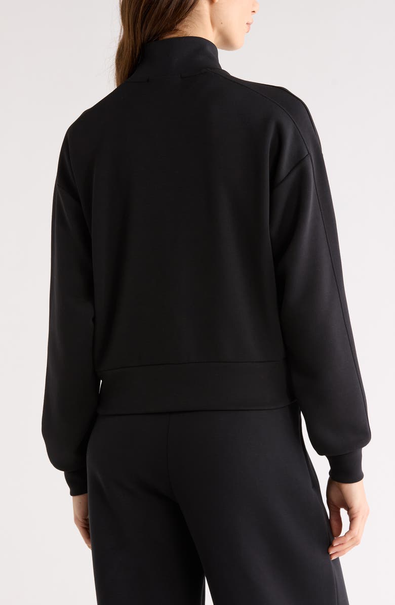 Zella Ultrasoft Zip Jacket, Alternate, color, Black