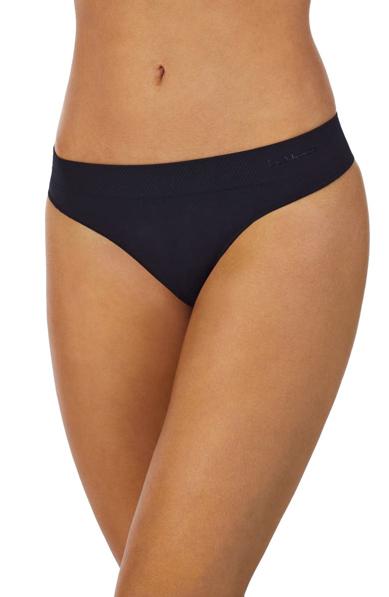 Le Mystère Seamless Comfort Thong, Main, color, Black