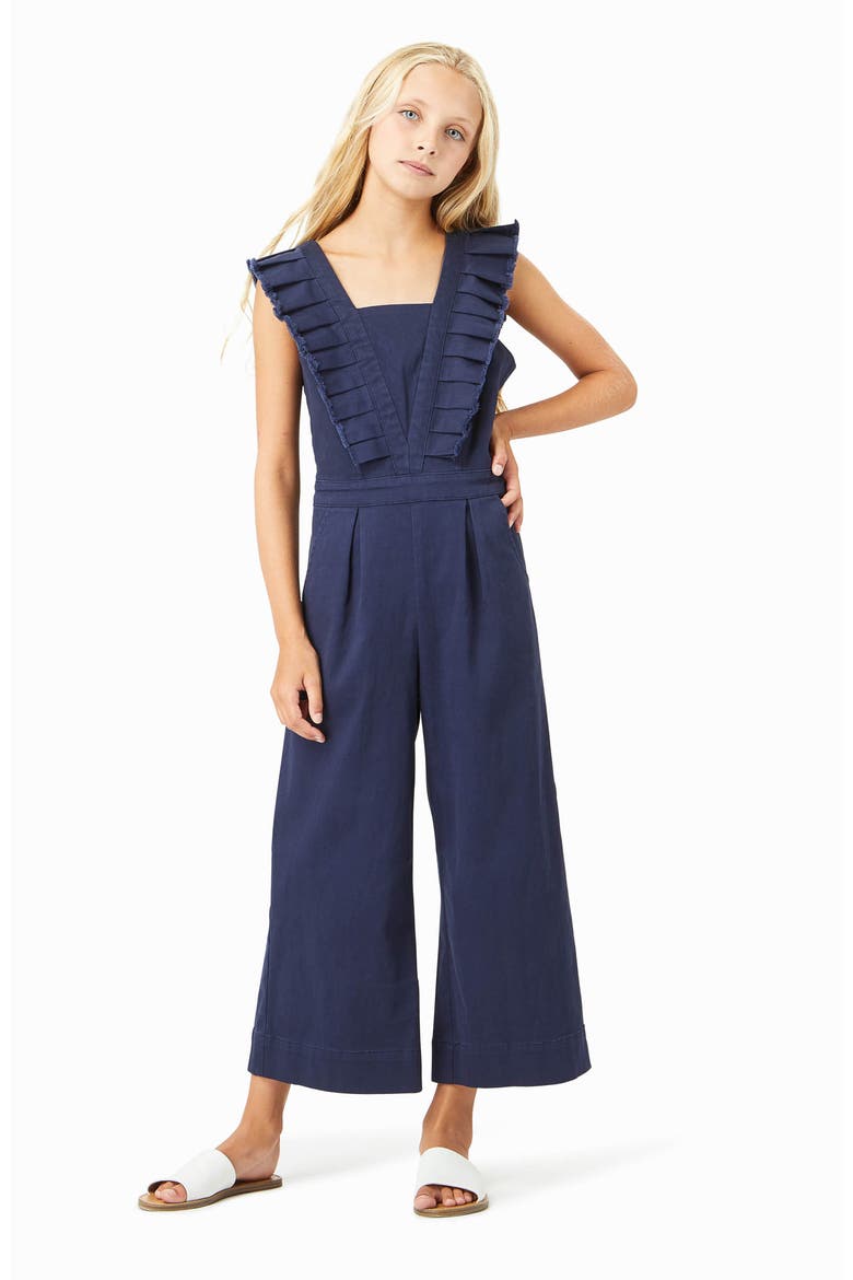 Habitual Pleated Jumpsuit, Alternate, color, NAVY
