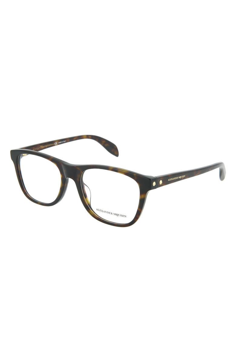 McQueen Alexander McQueen 53mm Rectangle Optical Frames, Alternate, color,