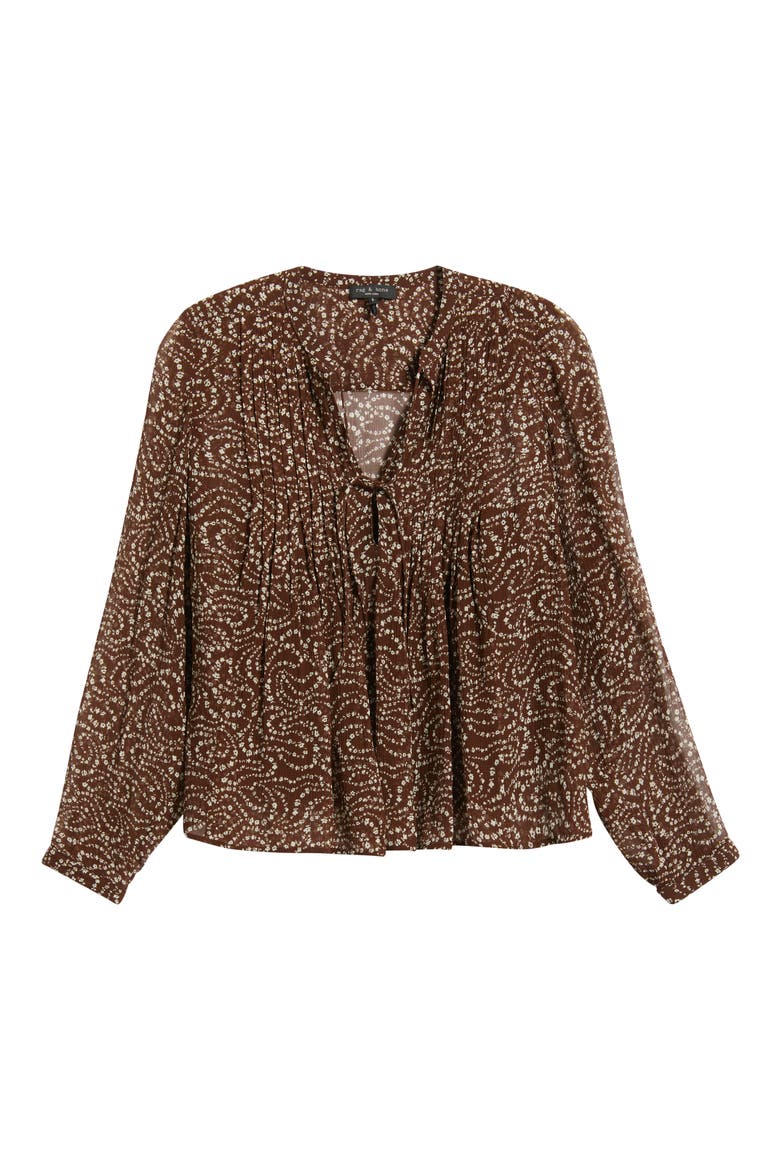 Amaris Pintuck Top, Alternate, color, BRWFL