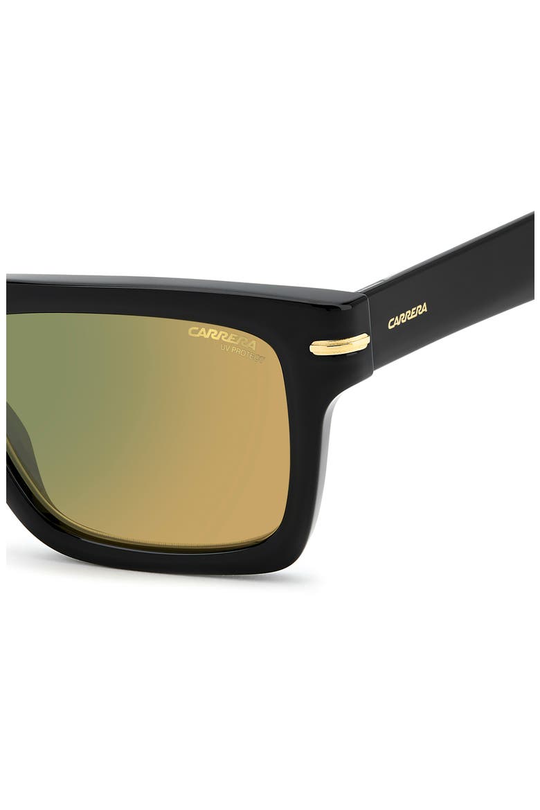 54mm Rectangular Sunglasses, Alternate, color, BLACK YELLOW