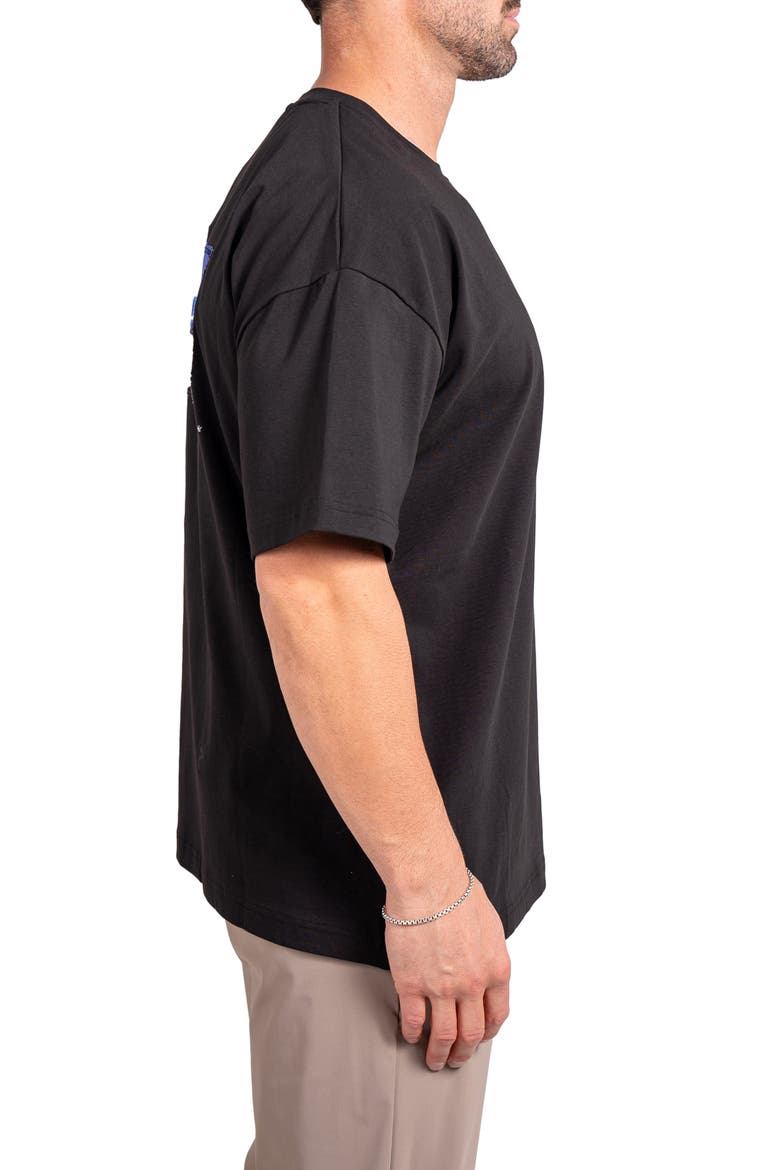 Ascension Space Appliqué Cotton Graphic T-Shirt, Alternate, color, BLACK
