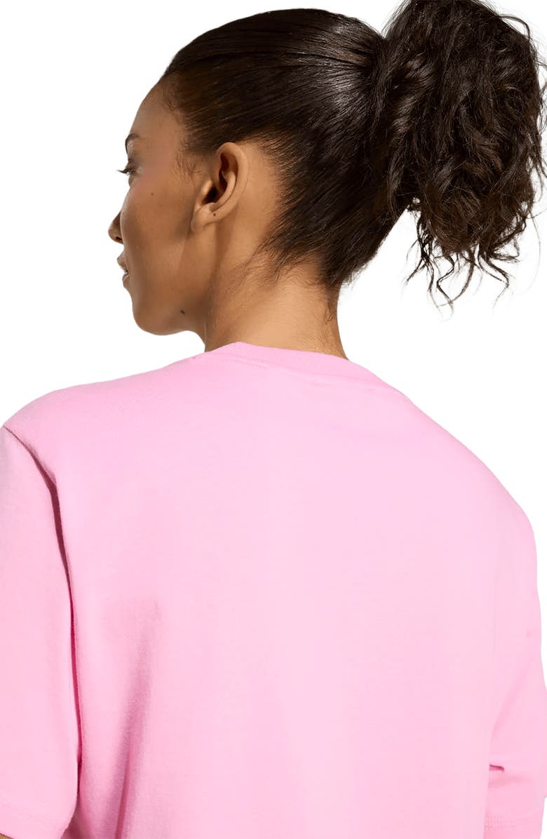 adidas 3-Bar Cotton T-Shirt, Alternate, color, St Tropic Bloom/ White