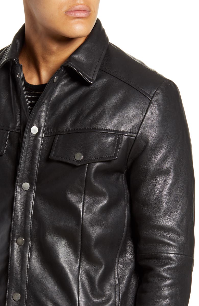 Deadwood Frankie Leather Jacket, Alternate, color, 