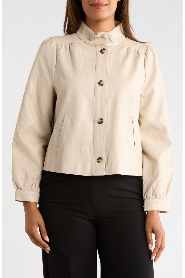 Button Front Crop Jacket, Main, color, NEUTRAL
