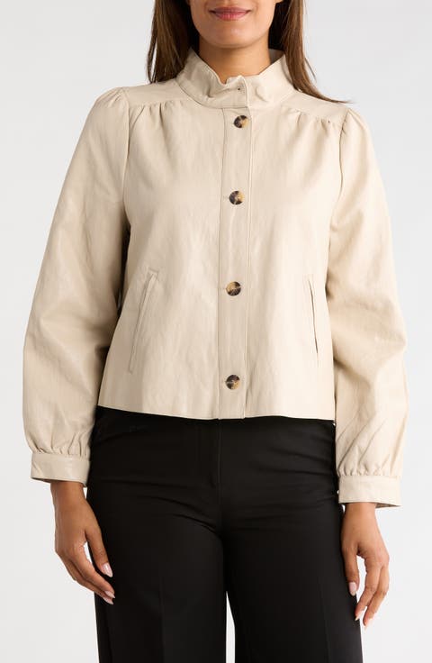 Button Front Crop Jacket