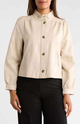 Button Front Crop Jacket