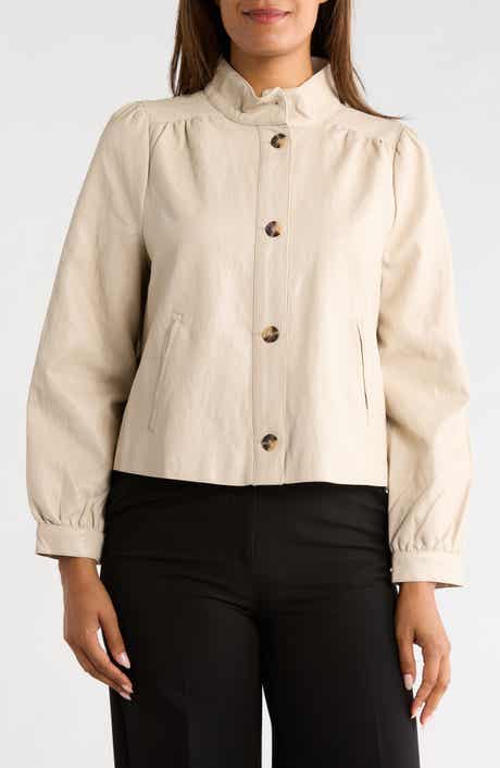 Button Front Crop Jacket