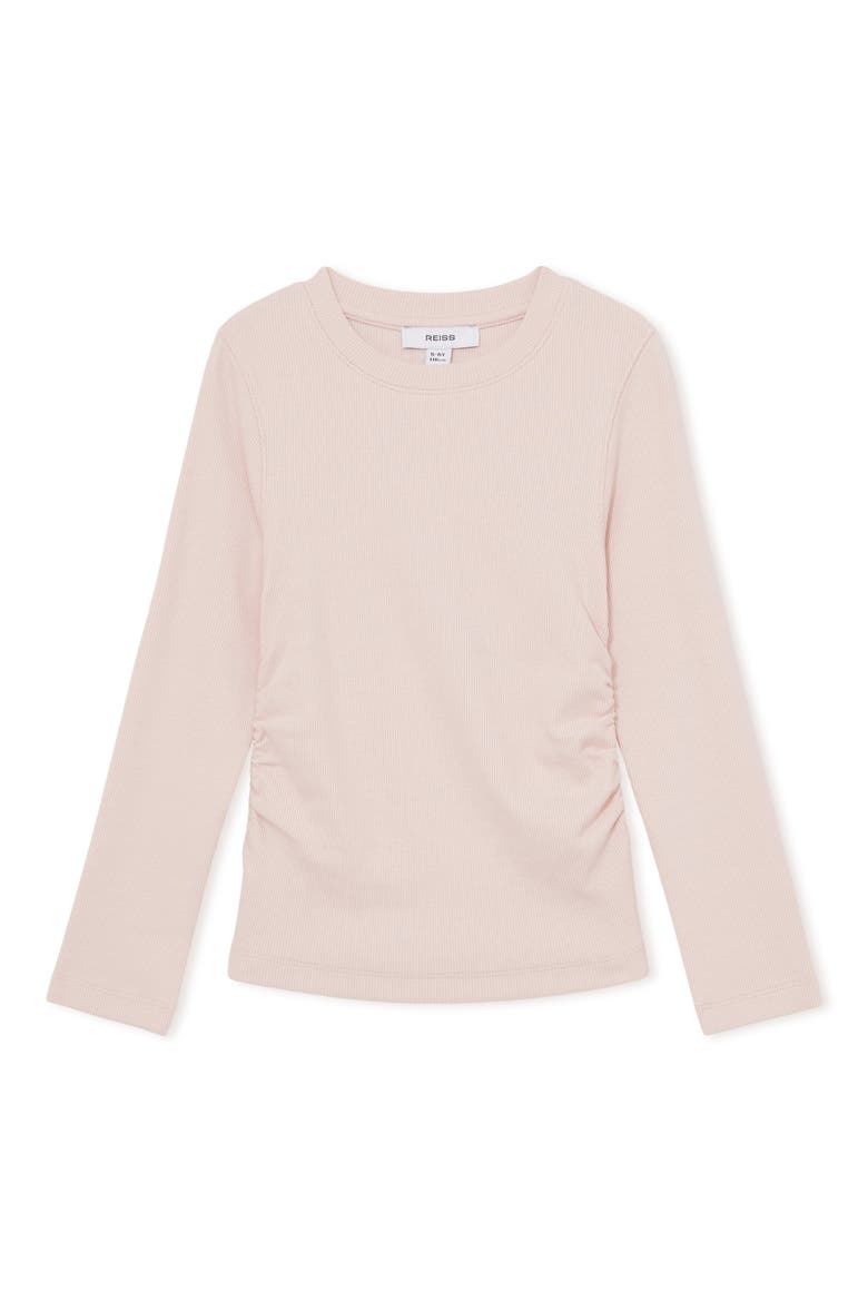 Kids' Trina Ruched Rib Sweater, Main, color, PALE PINK
