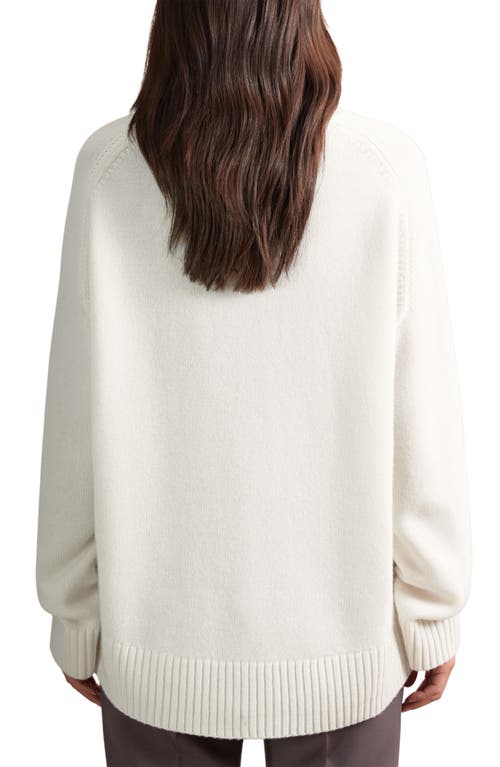 Reiss Brooklyn Oversize Wool & Cashmere Turtleneck Sweater In White