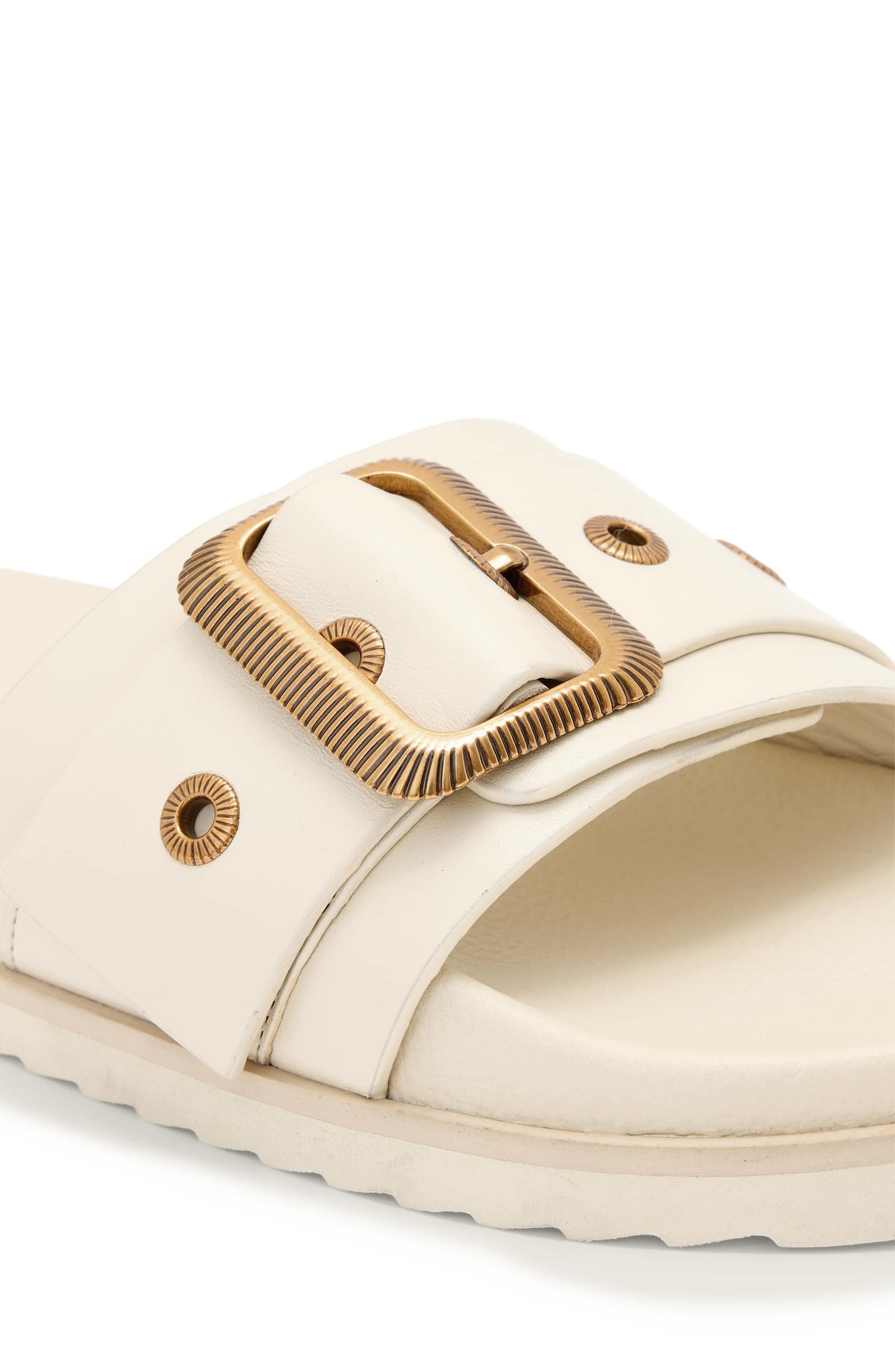 AllSaints Ellie Western Slide Sandal, Alternate, color, Gypsum White