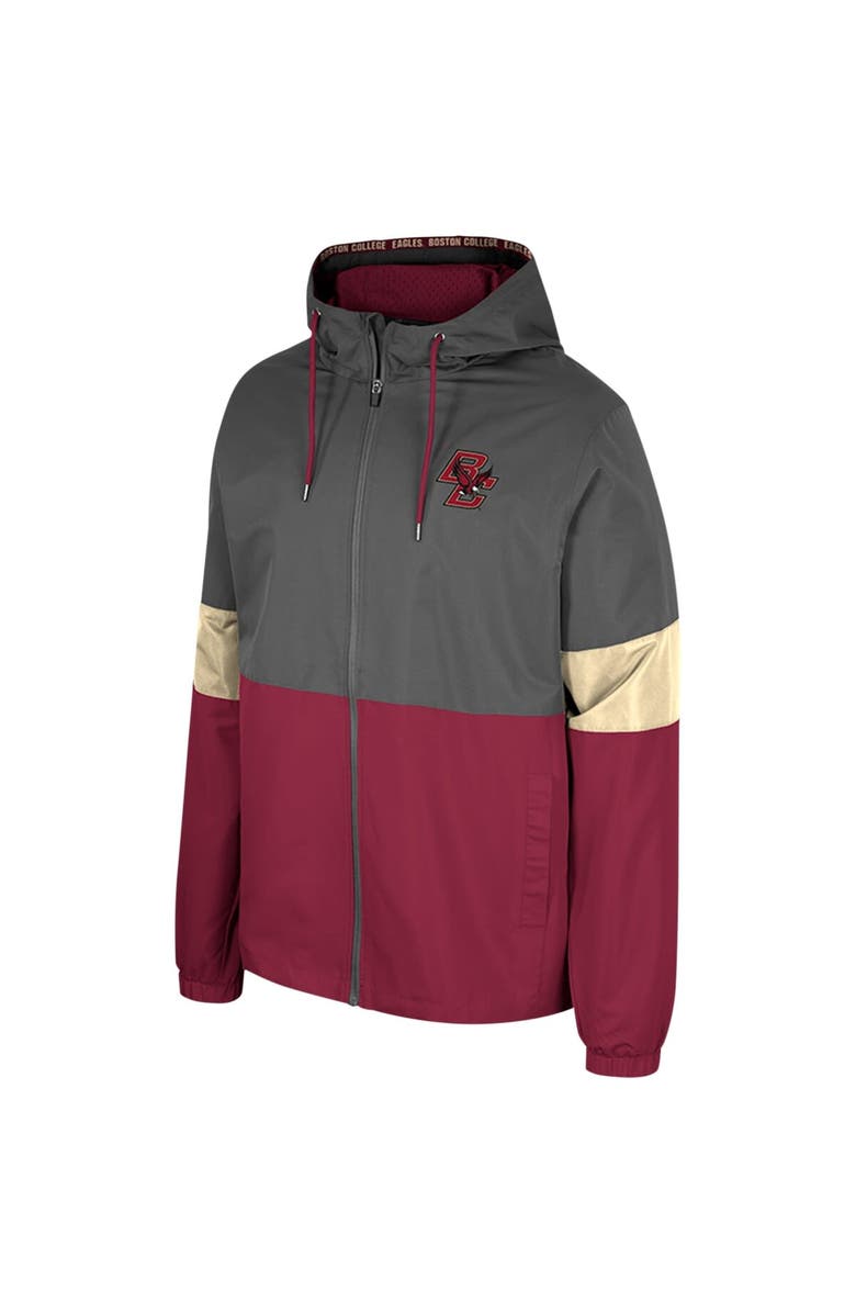 COLOSSEUM Men's Colosseum Charcoal Boston College Eagles Miles Full-Zip Hoodie Jacket, Alternate, color, Charcoal