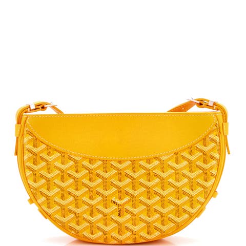 Hirondelle Shoulder Bag Coated Canvas and Leather