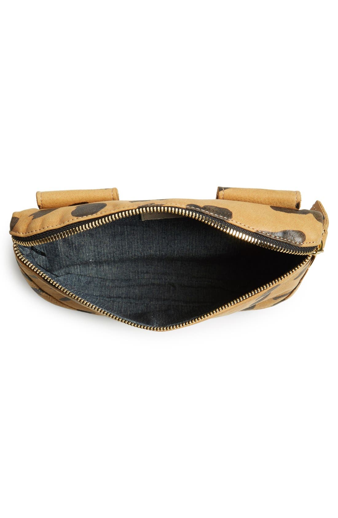 Clare V. 'Fanny Pack' Jaguar Print Leather Belt Bag, Alternate, color, 