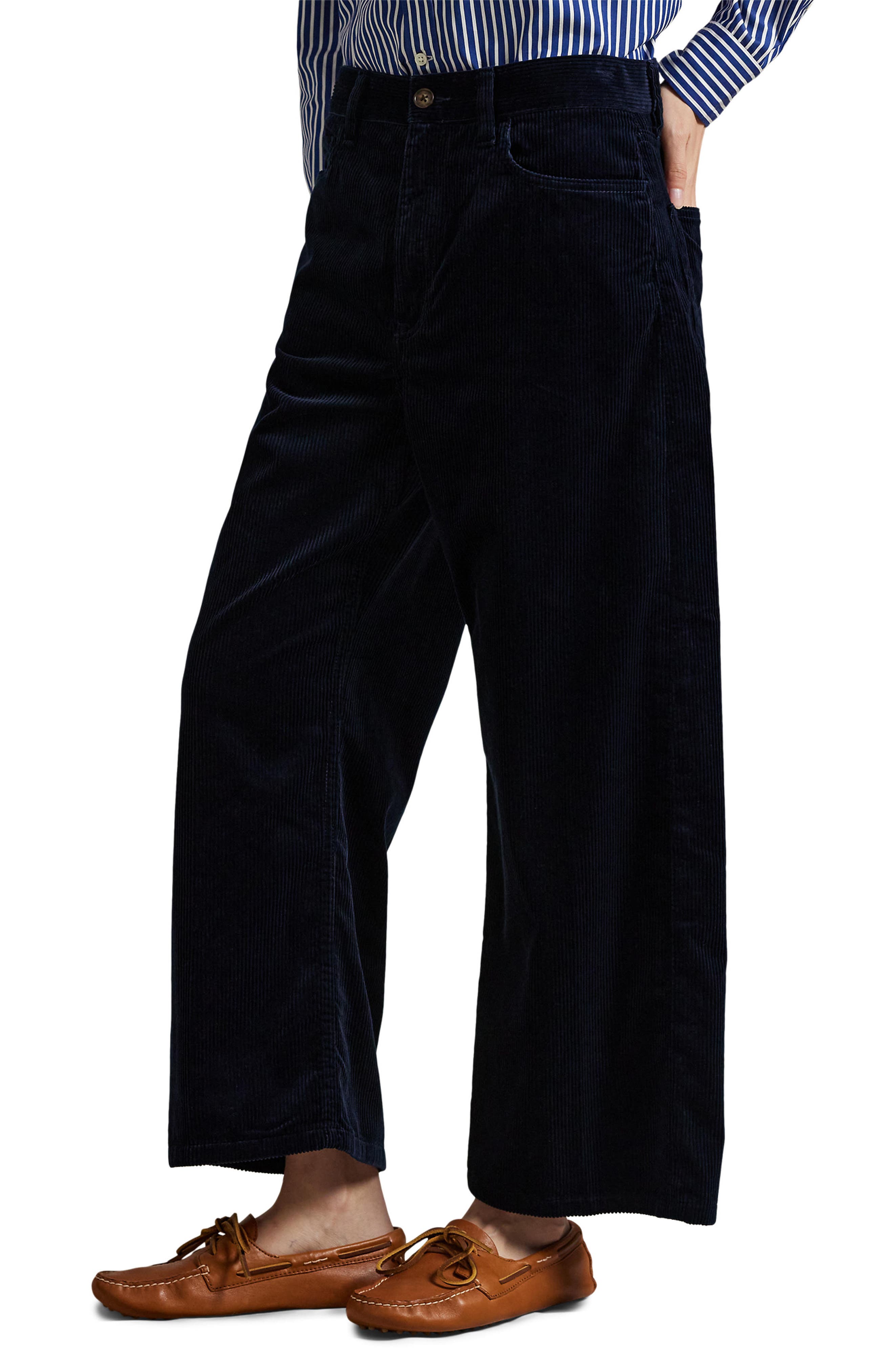 Polo Ralph Lauren Wide Leg Crop Corduroy Pants