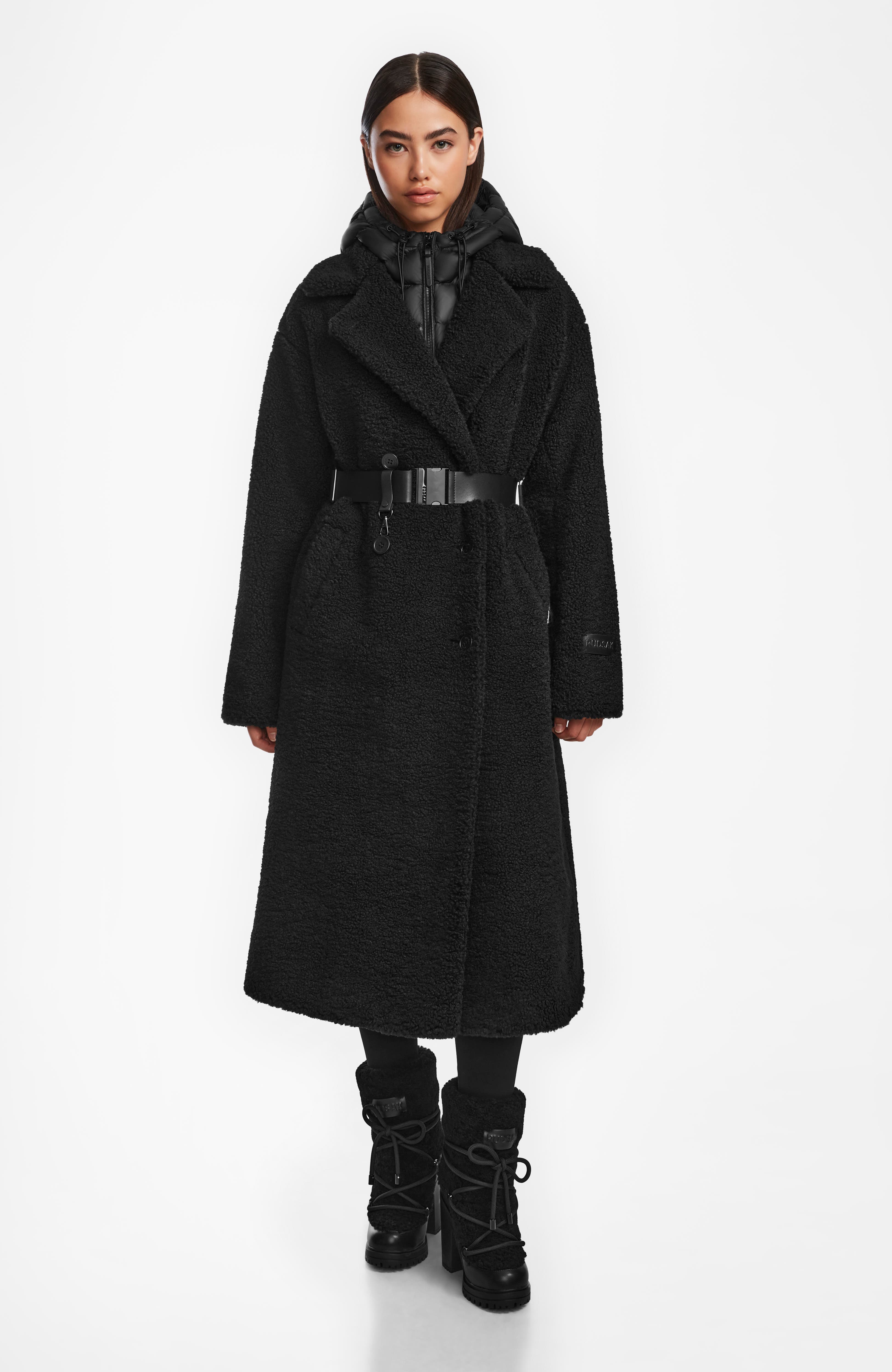 Rudsak TINA WOMEN'S TEDDY TRENCH in Black 