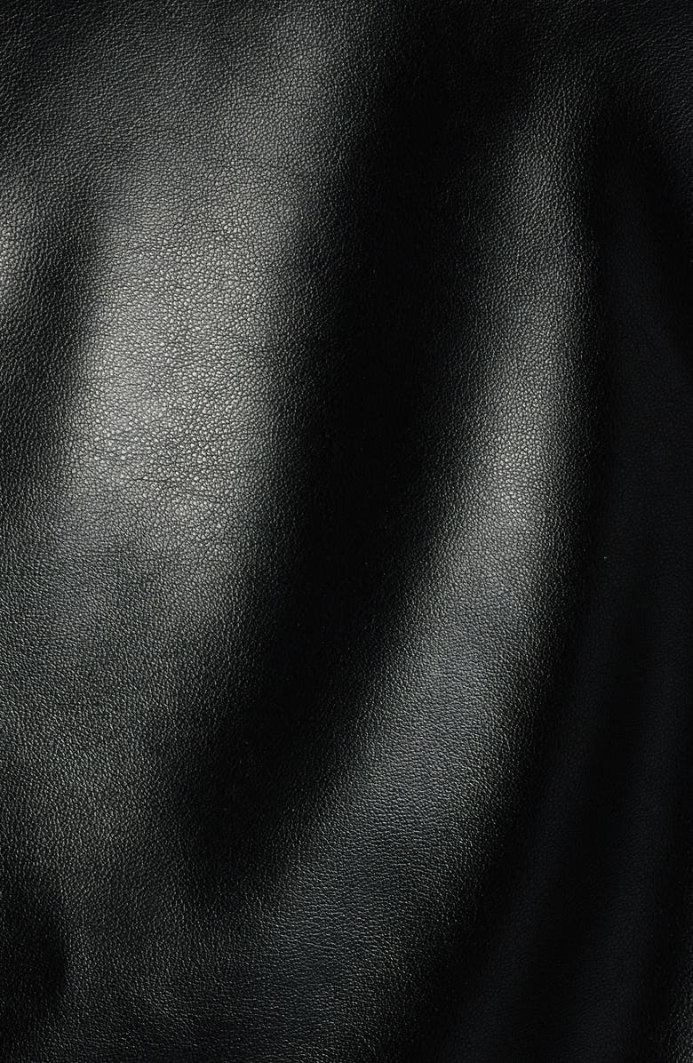 Pixie Market Tie Waist Faux Leather Trench Coat, Alternate, color, 