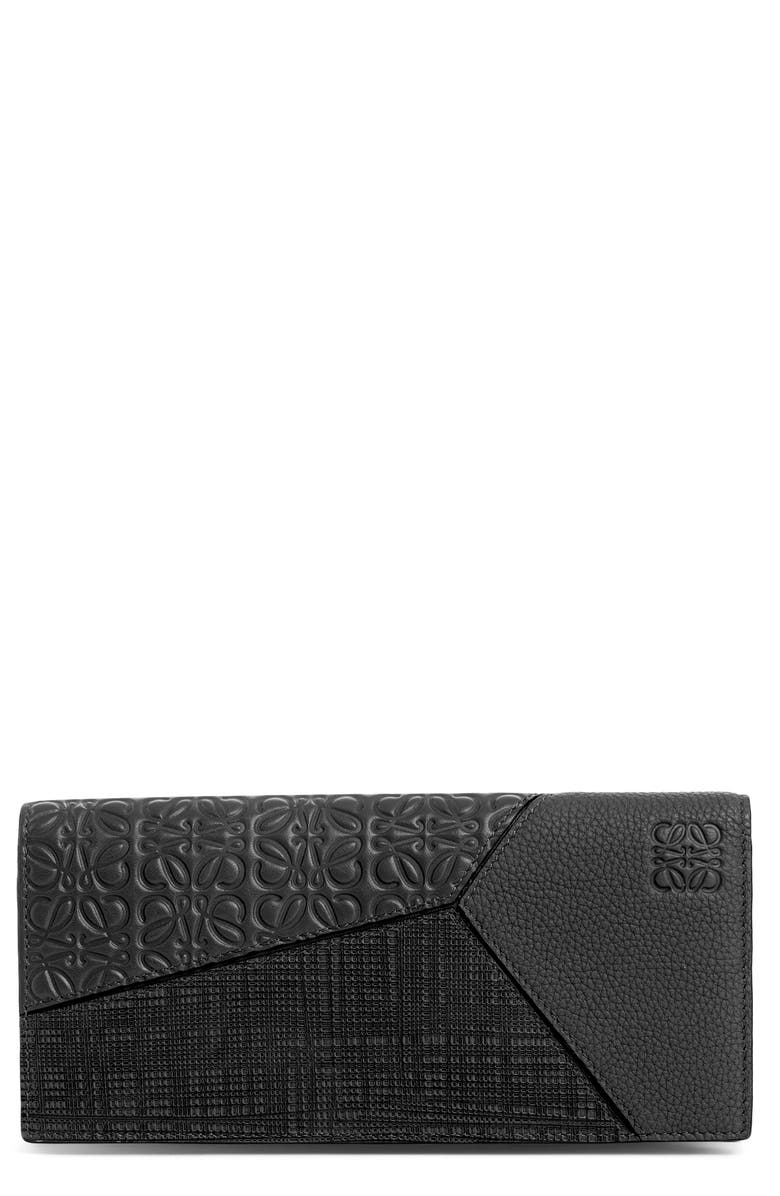 Loewe Long Puzzle Bifold Leather Wallet, Main, color, 