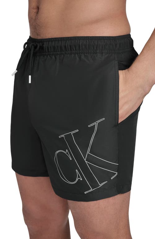 Calvin Klein Intense Power Swim Trunks In Black