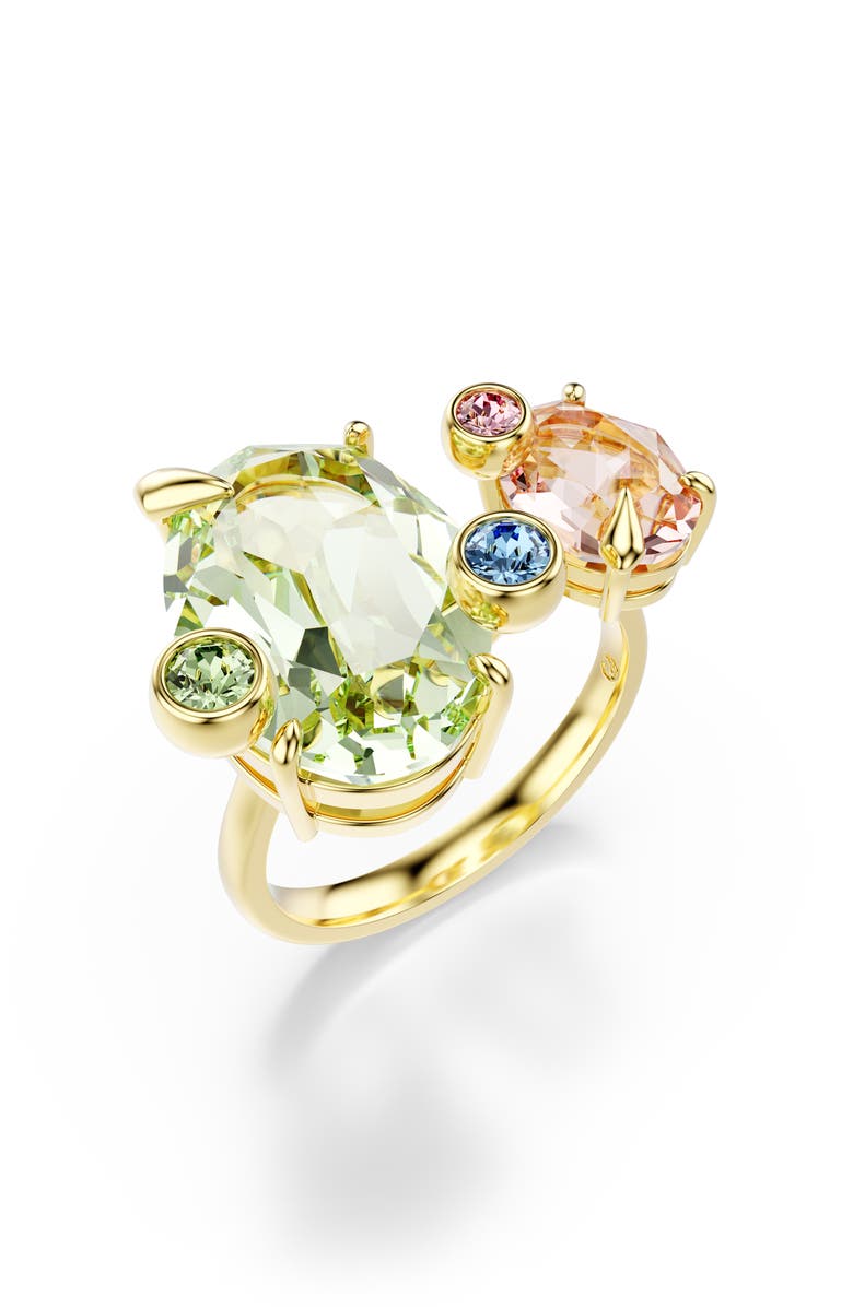 Swarovski Gema Set of 3 Crystal Rings, Alternate, color, Multicolored