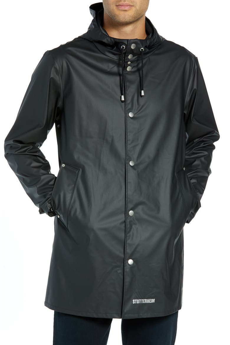 Stockholm Lightweight Raincoat, Alternate, color, BLACK