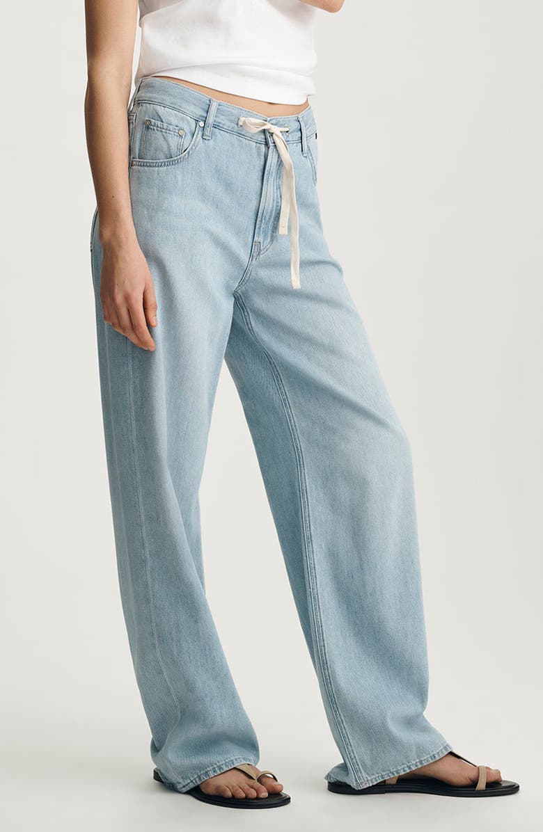 Mavi Jeans Nella Wide Leg Drawstring Jeans, Alternate, color, 